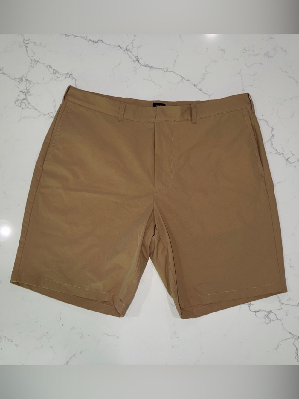 J Crew Mens Stretch Tech Chino Shorts 36” - Tan